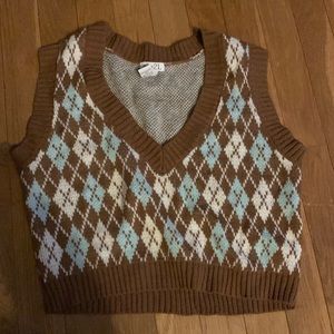 Vintage V-Neck Sweater Vest